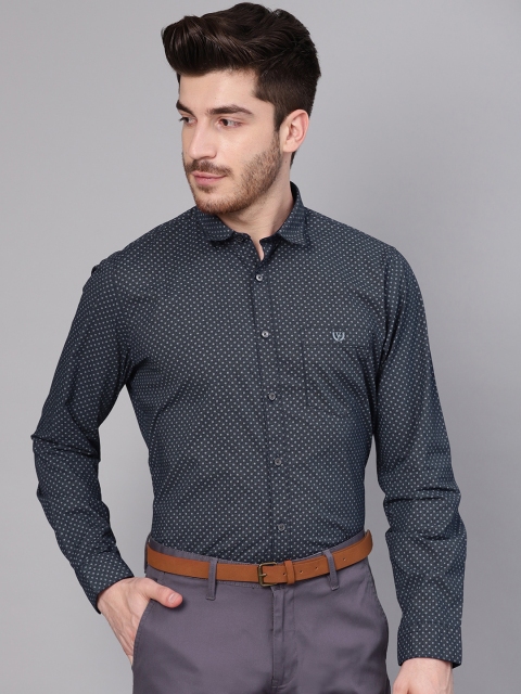 

Van Heusen Sport Men Navy Blue Slim Fit Printed Casual Shirt