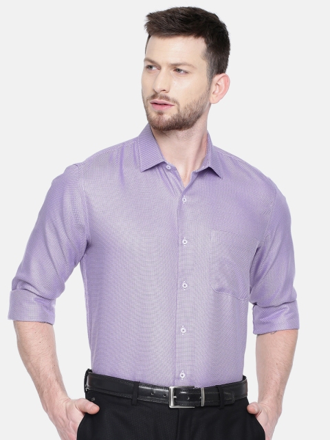 

Van Heusen Men Purple Slim Fit Self Design Formal Shirt