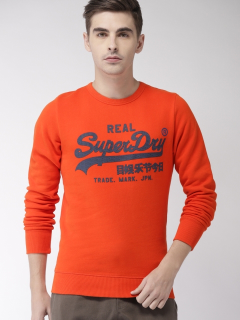 

Superdry Men Orange Printed Sweatshirt