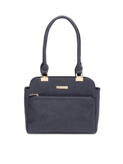 

DressBerry Navy Blue Solid Shoulder Bag