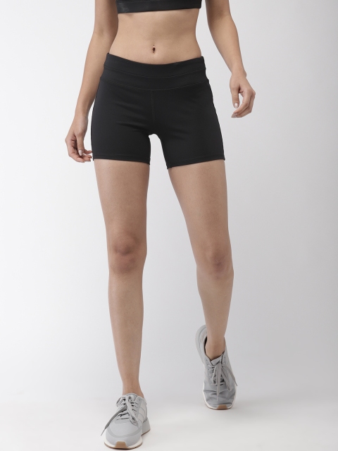 

FOREVER 21 Women Black Solid Regular Fit Sports Shorts