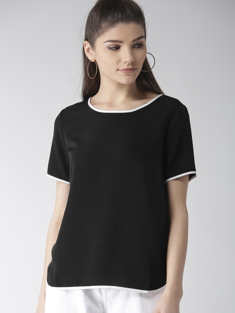 

FOREVER 21 Women Black Solid Top