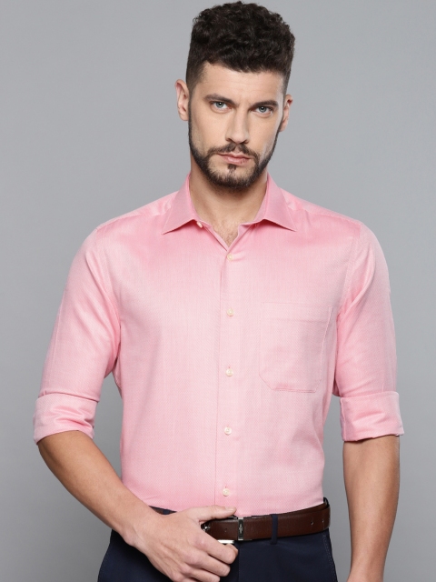 

Louis Philippe Men Red Classic Regular Fit Self Design Formal Shirt