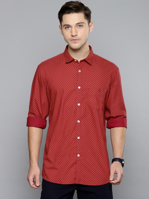 

Louis Philippe Sport Men Red Slim Fit Printed Casual Shirt
