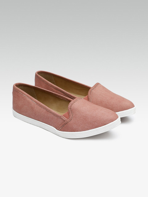 

Carlton London Women Pink Slip-On Sneakers