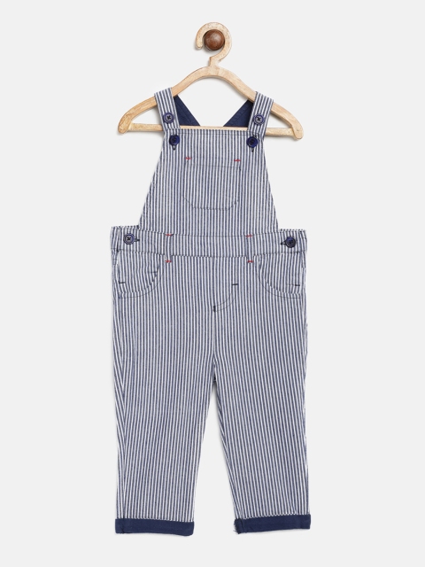 

MONSOON CHILDREN Boys Navy Blue & White Striped Dungaree