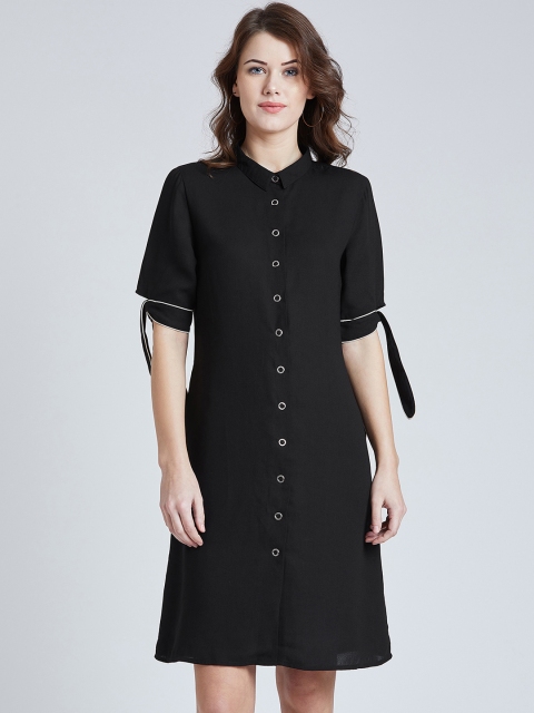 

Marie Claire Women Black Solid Shirt Dress