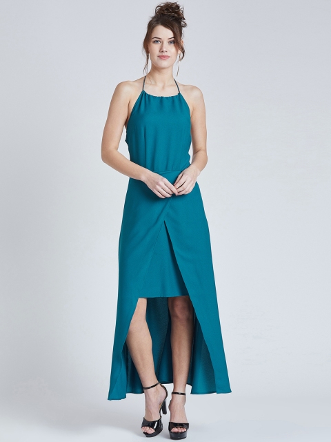 

Marie Claire Women Teal Blue Solid Maxi Dress