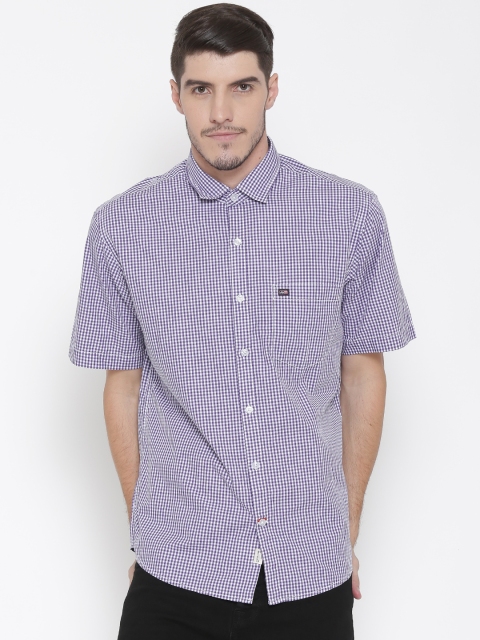 

Arrow Sport Purple & White Checked Sport Fit Casual Shirt