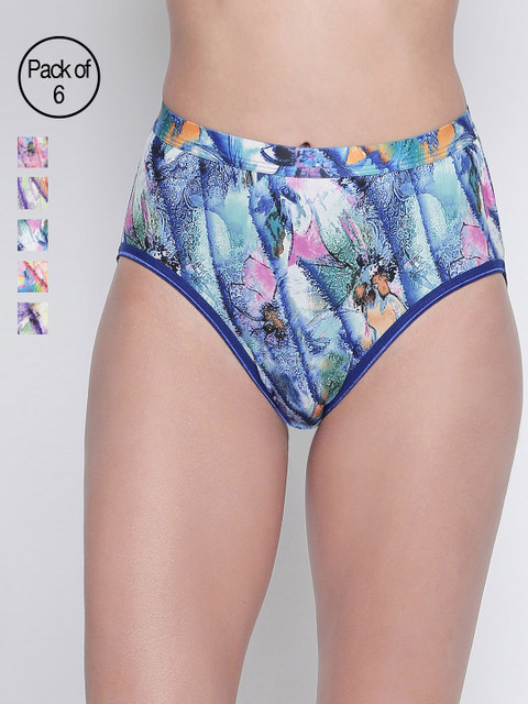 

Bodycare Women Pack of 6 Assorted Printed Hipster Briefs 8058-6PCS