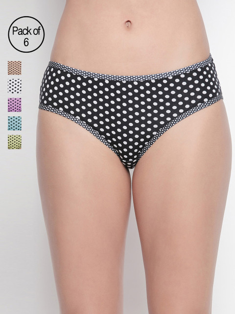 

Bodycare Pack of 6 Assorted Regular Fit Hipster 8064