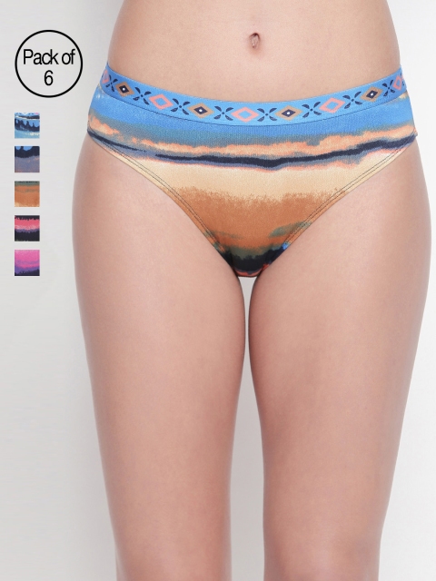 

BODYCARE Women Pack of 6 Printed Hipster Briefs 8043, Assorted