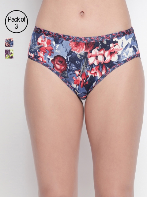 

Bodycare Women Pack Of 3 Assorted Hipster Briefs 8027