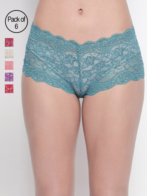 

BODYCARE Pack of 6 Floral Lacy Assorted Bikini Briefs