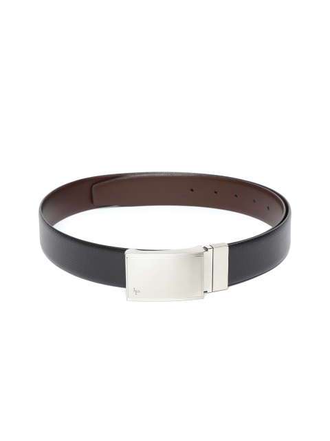 

Lino Perros Men Black & Brown Textured Reversible Leather Belt