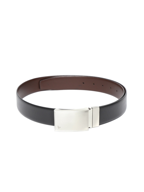 

Lino Perros Men Black & Brown Textured Reversible Leather Belt