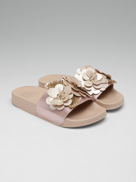 

Carlton London Women Pink Solid Open Toe Flats