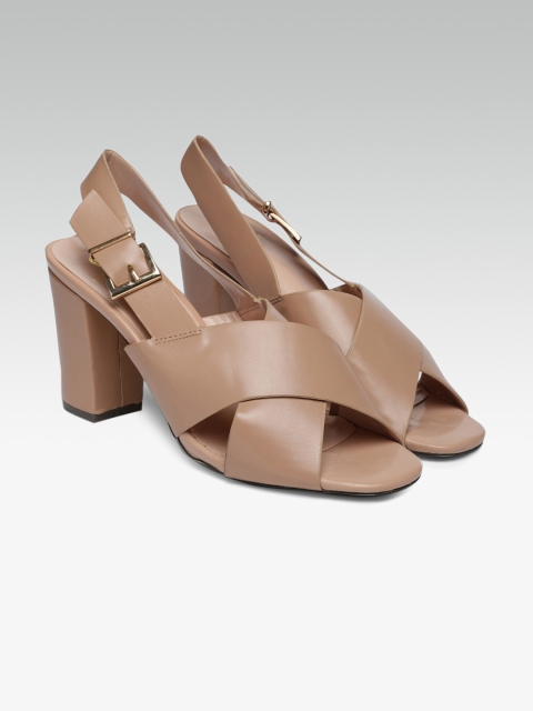 

Carlton London Women Nude-Coloured Solid Sandals