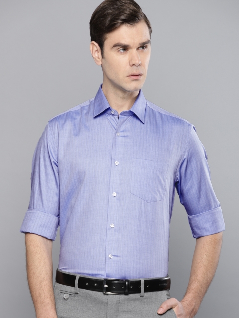 

Louis Philippe Men Blue Slim Fit Striped Formal Shirt