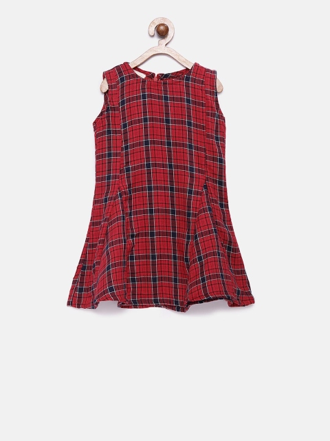 

Fairies Forever Girls Red Checked A-Line Dress