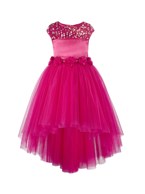 

Toy Balloon kids Girls Pink Embellished Fit and Flare Dress