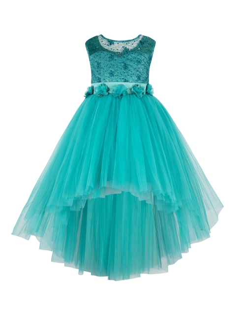 

Toy Balloon kids Girls Sea Green Embellished Fit and Flare Dress