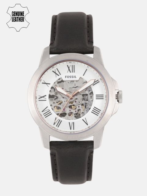 

Fossil Men Silver-Toned Leather Analogue Factory Serviced Watch ME3101I_FSS