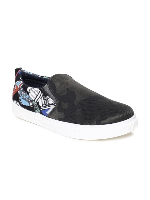 

Flying Machine Men Grey Slip-On Sneakers