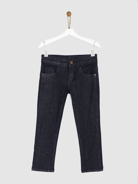 

YK Boys Navy Blue Regular Fit Clean Look Jeans