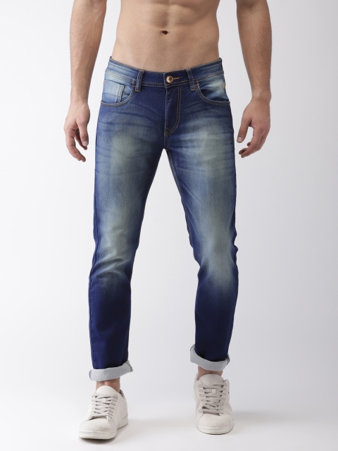 

Flying Machine Men Blue Michael Slim Tapered Fit Mid-Rise Clean Look Stretchable Jeans