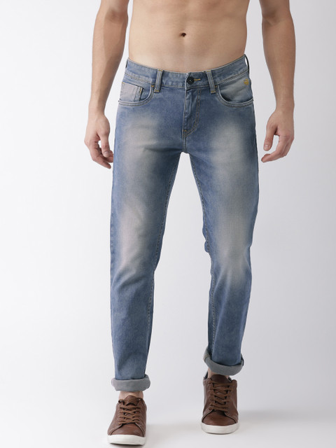 

Flying Machine Men Blue Michael Slim Tapered Fit Mid-Rise Clean Look Stretchable Jeans