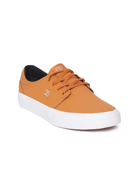 

DC Women Tan Brown Leather Sneakers