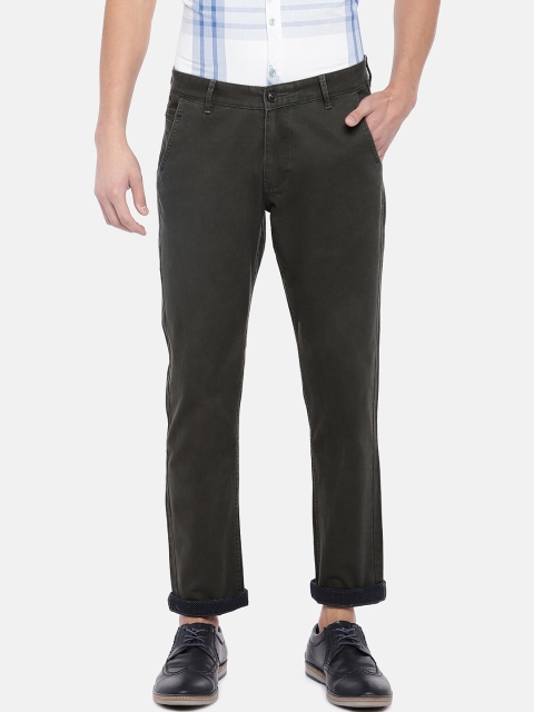 

People Men Blue Regular Fit Solid Regular Trousers