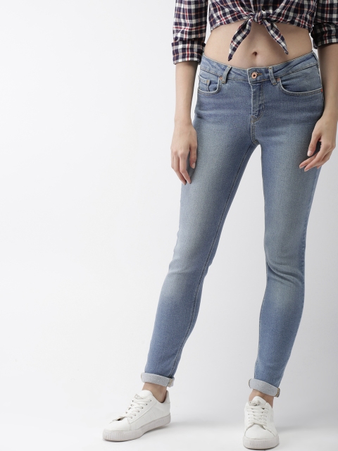 

Scotch & Soda Women Blue Skinny Fit Mid-Rise Clean Look Stretchable Jeans