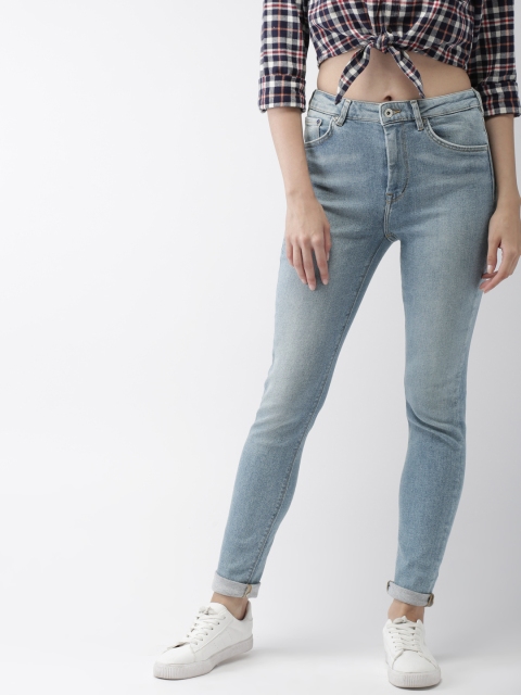 

Scotch & Soda Women Blue Skinny Fit High-Rise Clean Look Stretchable Jeans