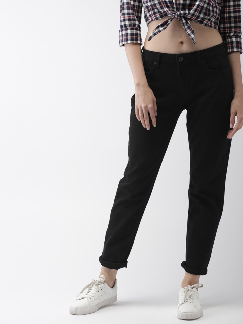 

Scotch & Soda Women Black Slim Fit Mid-Rise Clean Look Stretchable Jeans
