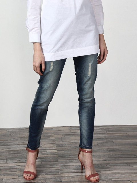 

Miss Bennett Women Blue Regular Fit Mid-Rise Mildly Distressed Stretchable Jeans