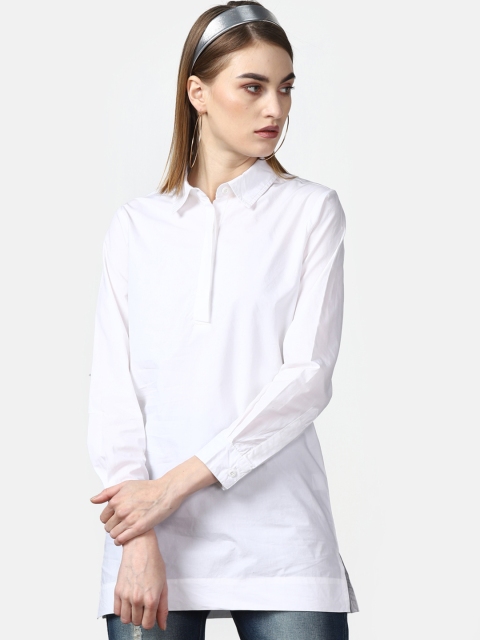 

Miss Bennett Women White Solid Slim Fit Shirt