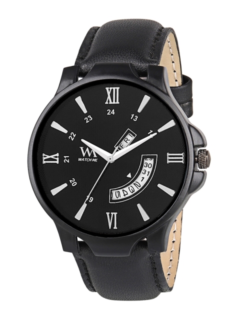 

WM Men Black Analogue Watch with Wallet GW-003-DDWM-049p1