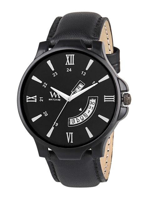 

WM Men Black Analogue Leather Watch GW-012-DDWM-049p1