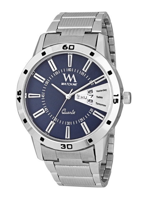 

WM Men Blue & Silver-Toned Analogue Watch with Wallet GW-003-DDWM-008p1