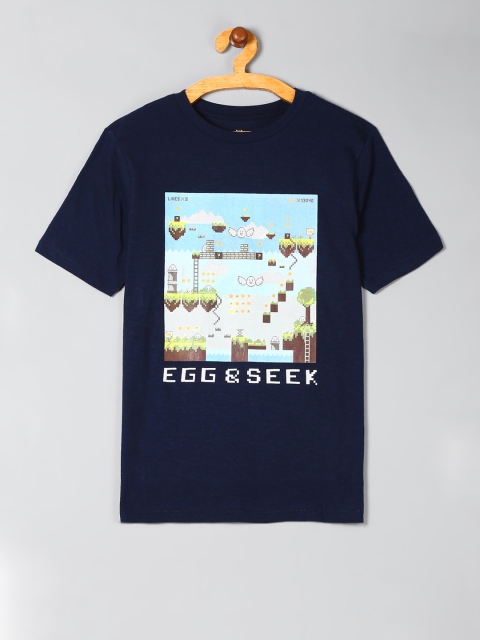 

GAP Boys Navy Blue Graphic Short Sleeve T-Shirt