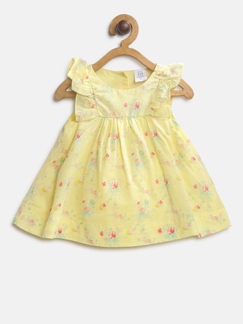 

GAP Baby Girl Floral Ruffle Dress, Yellow