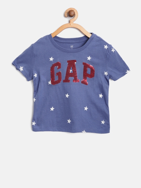 

GAP Girls Sequin Logo T-Shirt, Blue