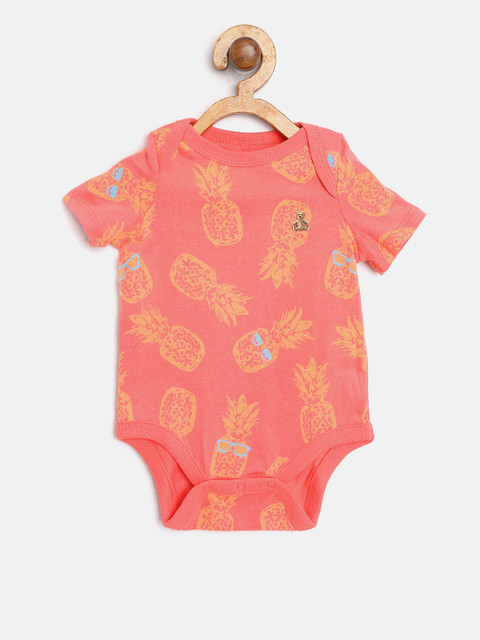 

GAP Baby Boy Graphic Short Sleeve Bodysuit, Coral