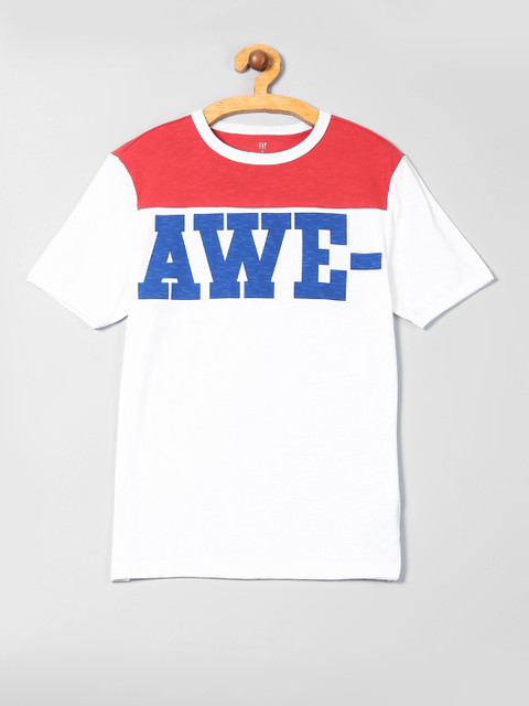 

GAP Boys White & Red Graphic Short Sleeve T-Shirt