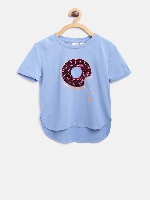 

GAP Girls Flippy Sequin Graphic T-Shirt, Blue