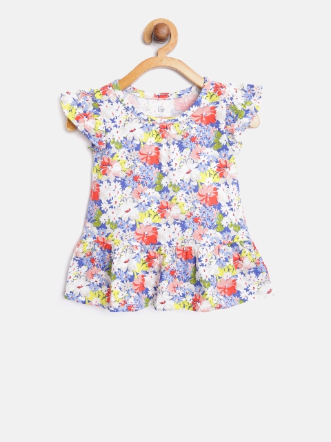 

GAP Girls Flutter Peplum Top, Blue