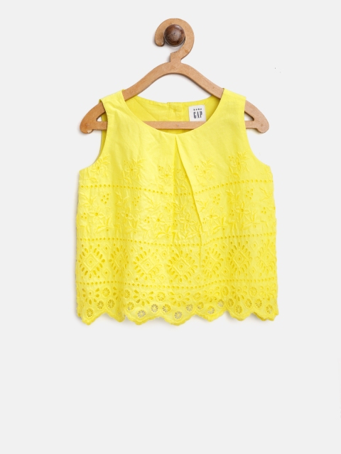 

GAP Girl Eyelet Top, Yellow