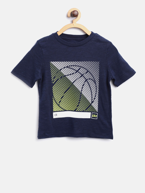 

GAP Boys' Logo Short Sleeve T-shirt, Navy blue